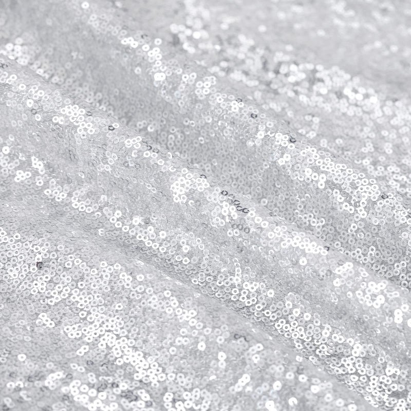 B.Cool B-COOL Sequin Tablecloth Glitter Table Drape 90x90 inch Square Silver Sequined Table Cloth for Wedding Thanksgiving Tablecloth Christmas Sparkle Tablecloth - Image 5